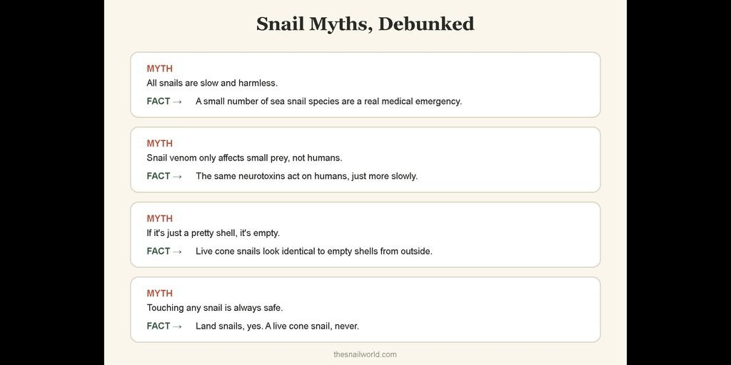 four common snail myths and facts side by side